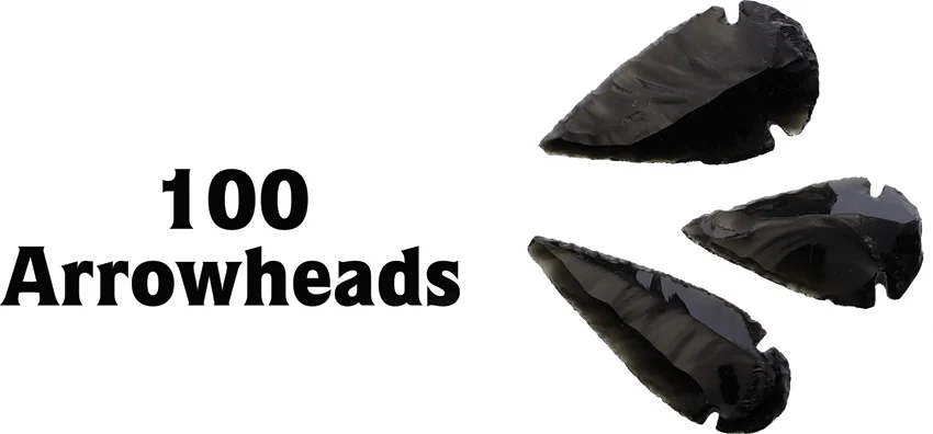Arrowhead Black Obsidian Arrowhead Asst