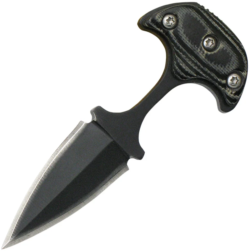 ABKT Tac Neck Knife Black Micarta (1.5" Black) AB0016