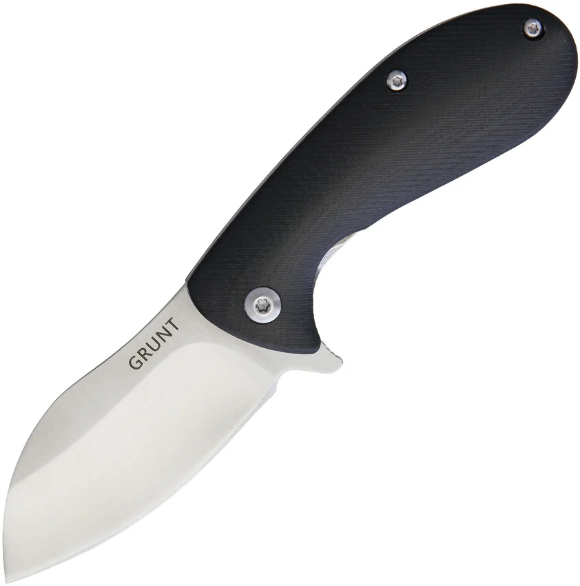 ABKT Grunt Liner Lock Flipper Knife Black G-10 (2.3" Satin)