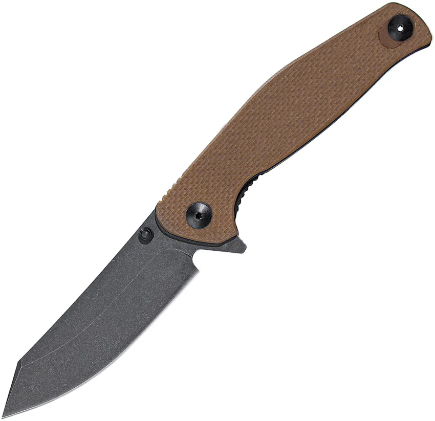 ABKT Catalyst Liner Lock Knife Coyote Tan G-10 (3.5" Black Stonewash)