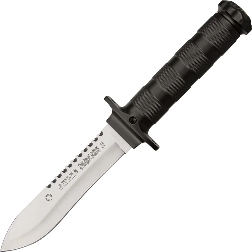 Aitor Jungle King II Fixed Blade Knife Black Stainless Steel (5.3" Satin)