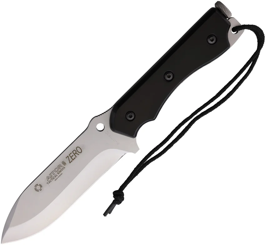 Aitor Zero Fixed Blade Knife Black Wood (5" Bead Blast) 16126