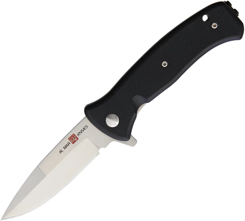 Al Mar Mini SERE 2020 Spring Assisted Knife Black G-10 (3" Satin)