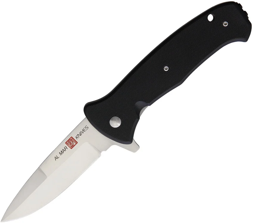 Al Mar SERE 2020 Spring Assisted Knife Black G-10 (3.6" Satin)