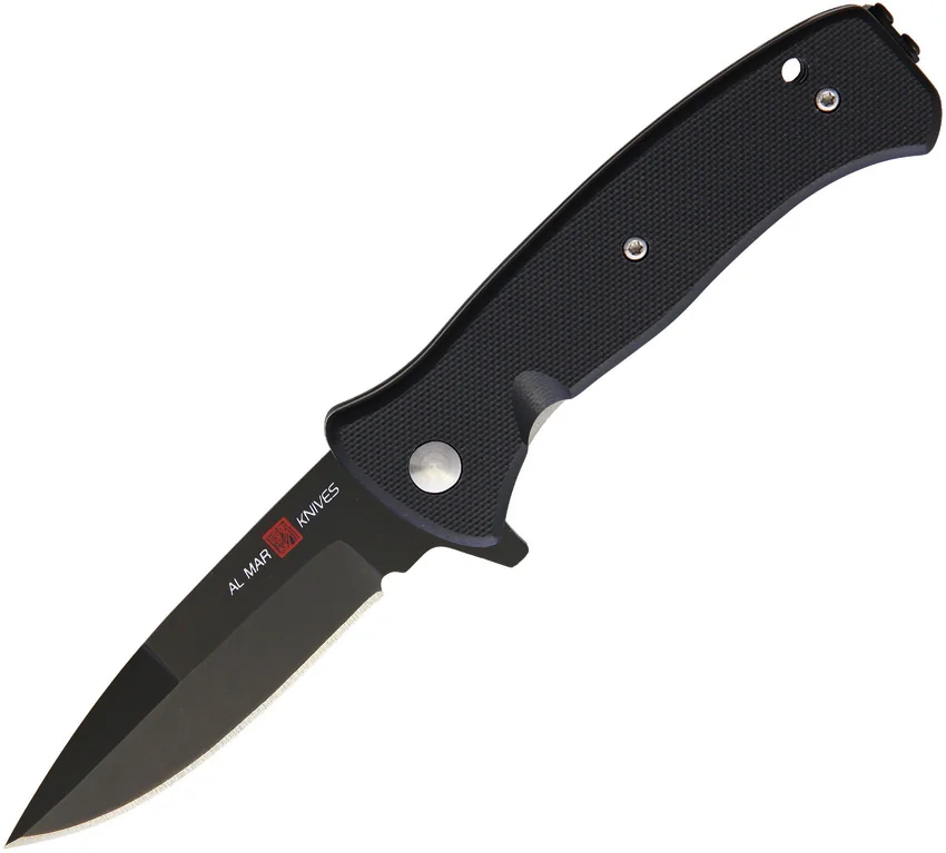 Al Mar Mini SERE 2020 Spring Assisted Knife Black G-10 (3" Black)