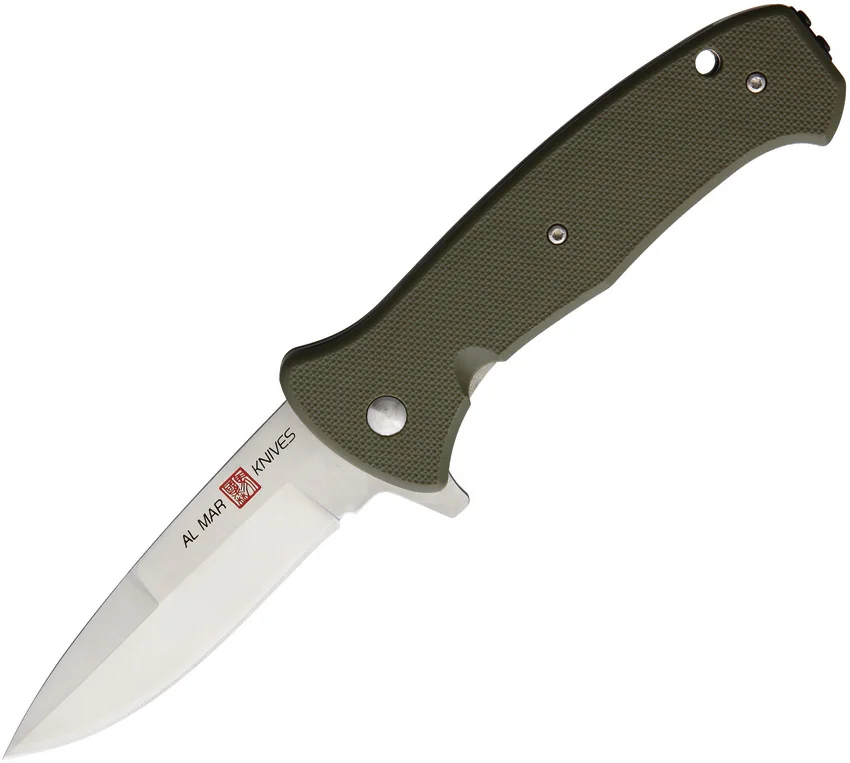 Al Mar SERE 2020 Spring Assisted Knife OD Green GFN (3.6" Satin)