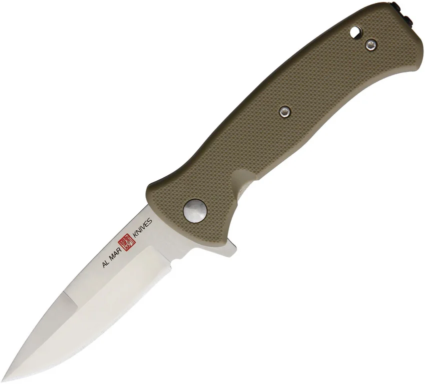 Al Mar Mini SERE 2020 Spring Assisted Knife Coyote GFN (3" Satin)