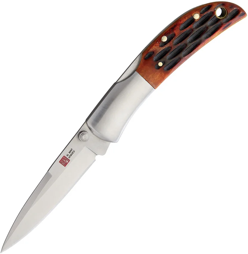 Al Mar Classic Collection Lockback Knife Honey Jigged Bone (2.5" Satin) AMK7002