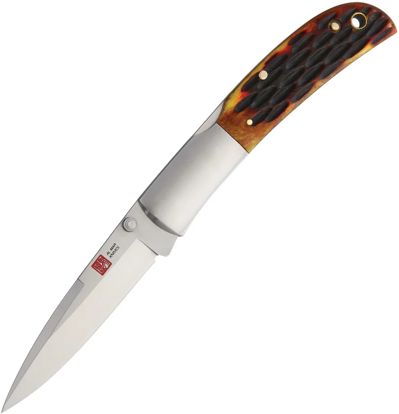 Al Mar Classic Collection Lockback Knife Honey Jigged Bone (3.15" Satin) AMK7004
