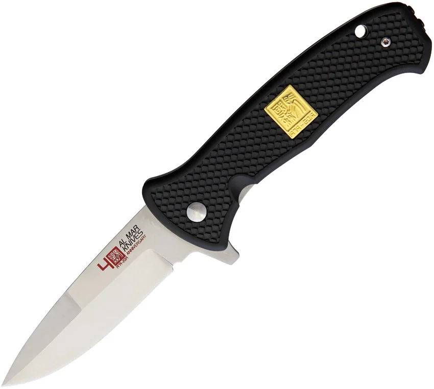 Al Mar SERE 2020 40th Anniversary Spring Assisted Knife Black GFN (3.6" Satin)