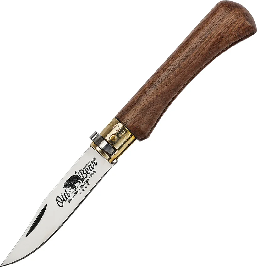 Antonini Old Bear Classical Medium Folding Knife American Walnut (3.2" Satin)