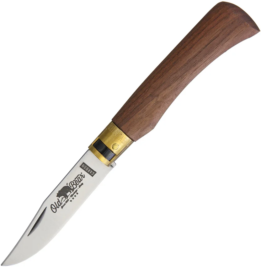 Antonini Old Bear Classical Carbon Medium Knife American Walnut (3.2" Satin)