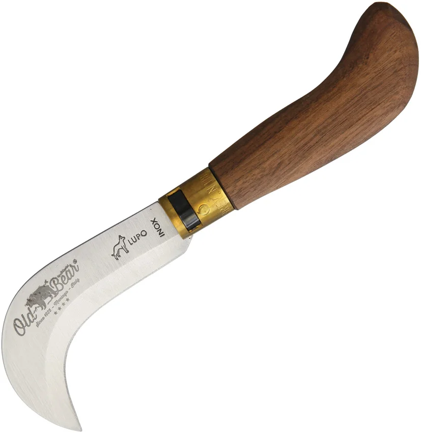 Antonini Knives Old Bear Pruning Bolster Lock Knife Walnut Wood (2.9" Satin)