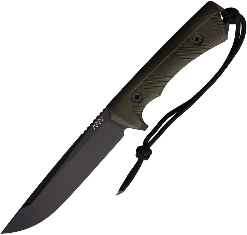 Acta Non Verba Knives P300 Fixed Blade Knife Olive Polymer (5.1" Black)