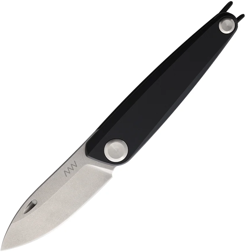 Acta Non Verba Knives Z050 Slip Joint Knife Dark Gray Aluminum (2.6" Stonewash)