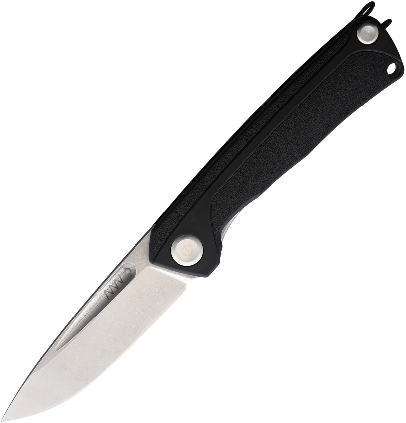 Acta Non Verba Knives Z200 Liner Lock Knife Black GRN (3.5" Stonewash)