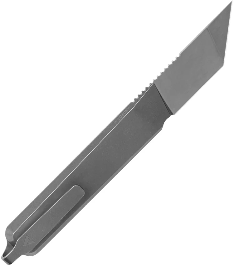 Arcform Alt:Cut Tanto Minimal Fixed Blade Knife Titanium (2" Stonewash)