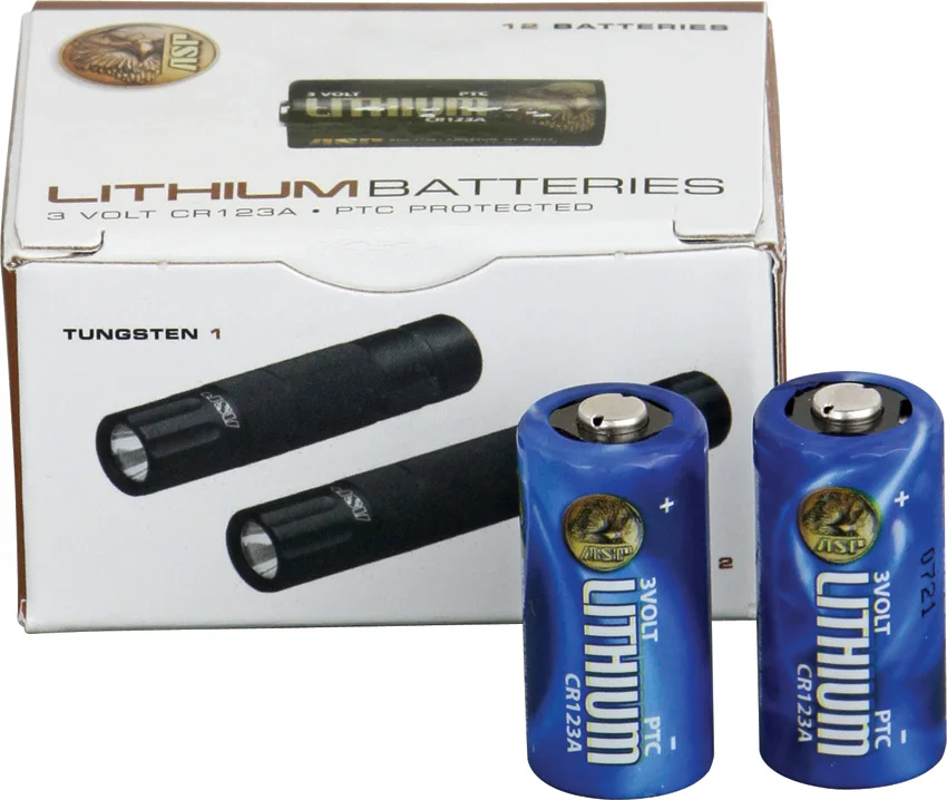 ASP CR123A Lithium Batteries - 12 Pack