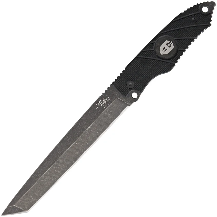Hoffner Knives Beast Fixed Blade Knife Black G-10 (7" Black SW)