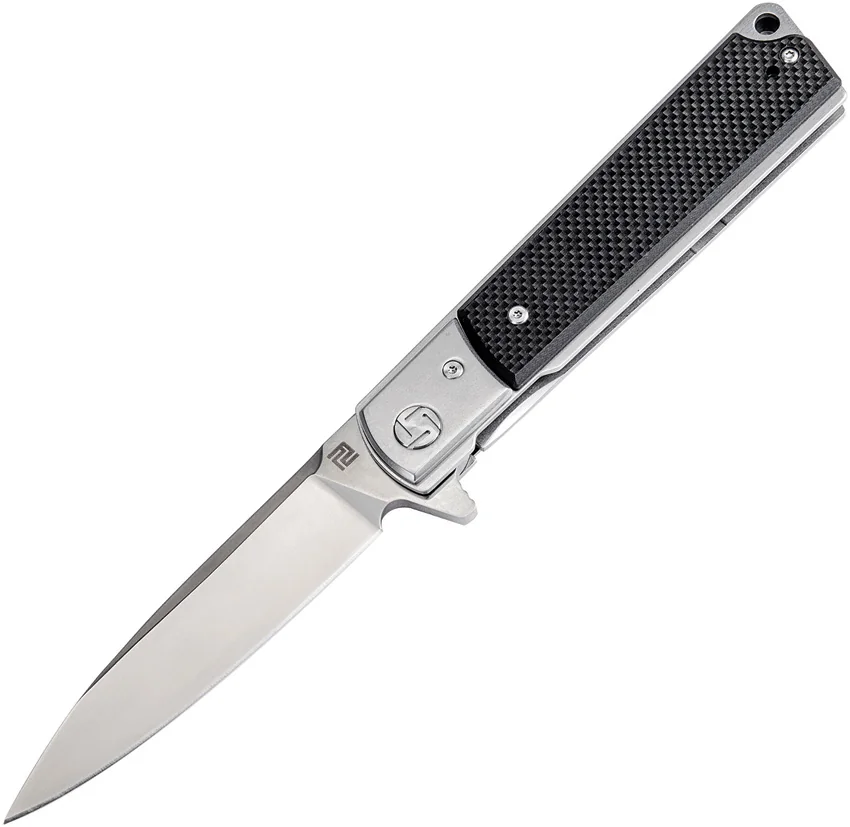 Artisan Cutlery Classic Liner Lock Knife Textured Black G-10 (3.8" Satin)