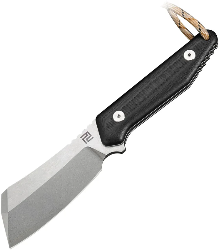 Artisan Osprey Fixed Blade Knife Black G-10 + White  (4" Stonewash)