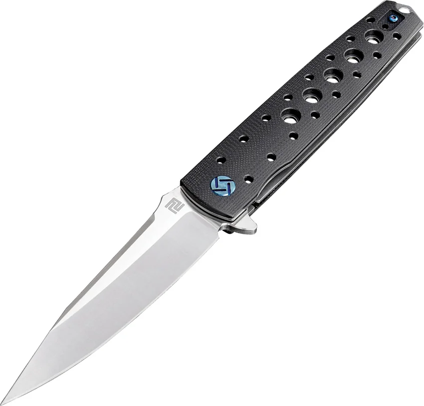 Artisan Cutlery Virginia Liner Lock Knife Black G-10 (3.8" Satin CPM-S35VN)