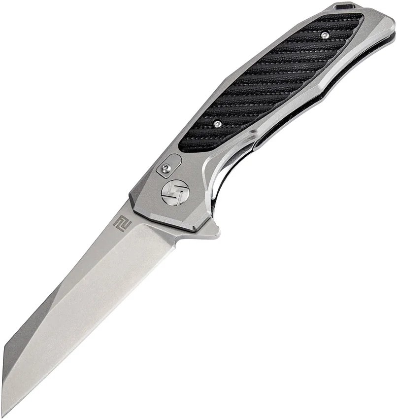 Artisan Cutlery Megahawk Liner Lock Knife Gray/Black G-10 (3.6" Stonewash)