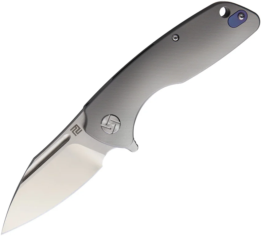 Artisan Cutlery Wren Frame Lock Knife Gray Ti (3" Satin CPM-S35VN)