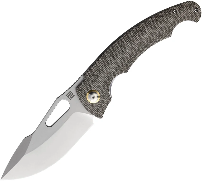 Artisan Cutlery Xcellerator Liner Lock Knife Green Micarta (3.86" SW)