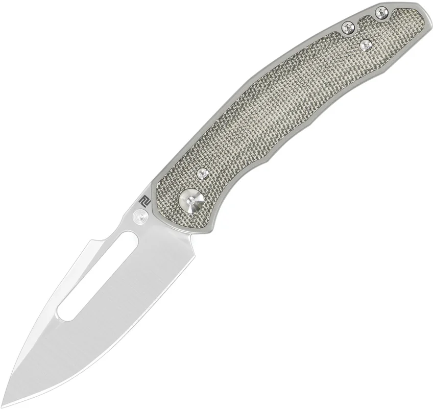 Artisan Cutlery Boa Frame Lock Knife Titanium/Micarta (3.1" Sand Polish)