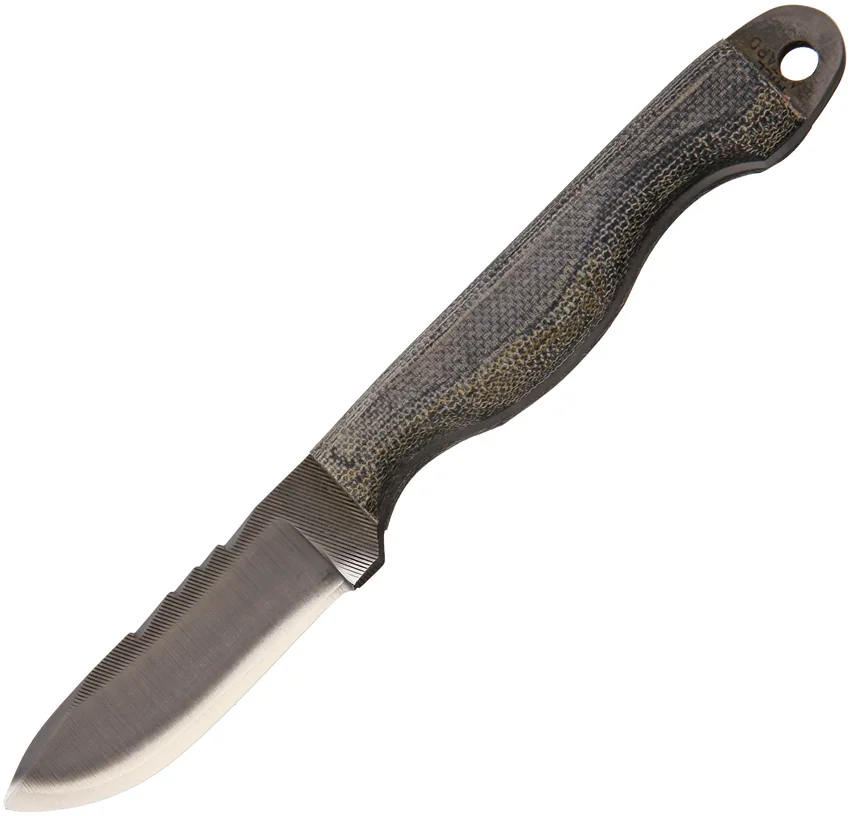 Anza Knives 510-M Fixed Blade Knife Micarta (2.5" Black)