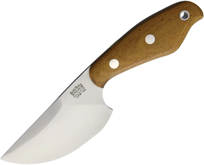 Bark River Skeleton Occipital Fixed Blade Knife Natural Micarta (3.25" Satin)