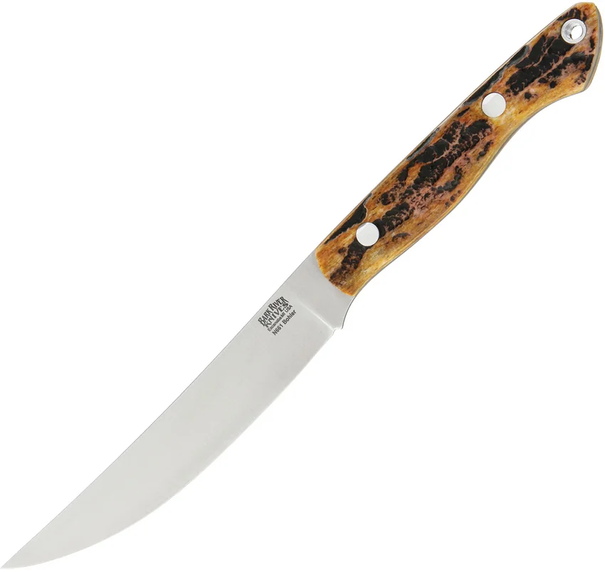 Bark River Mini Kalahari Sportsman Fixed Blade Antique Stag Horn (4.875" Satin)