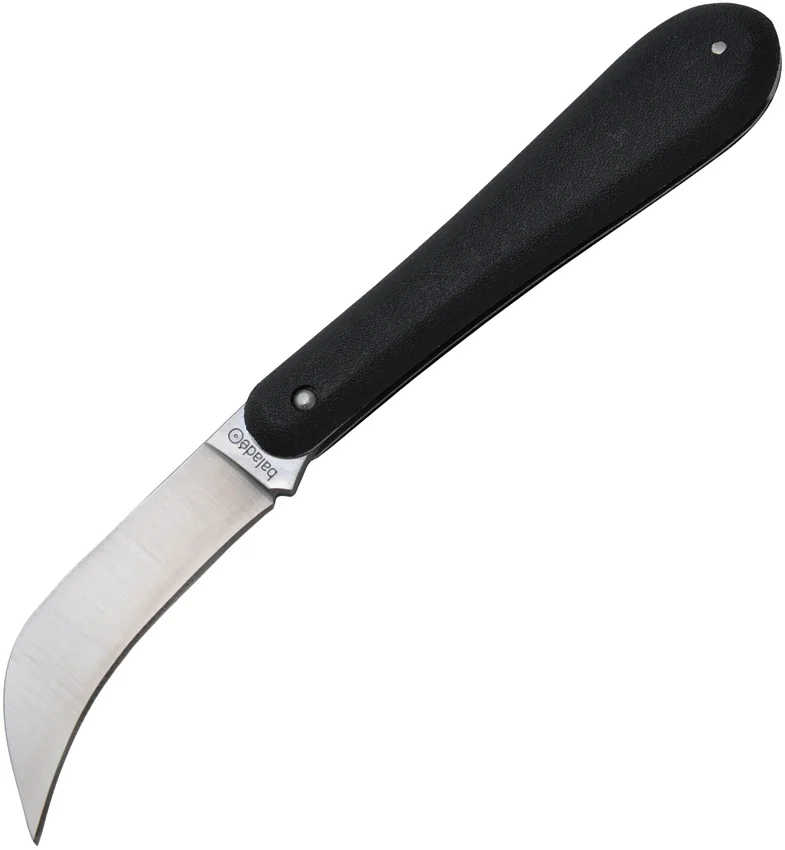 Baladeo Billhook Hawkbill Folding Knife Black (2.5" Satin)