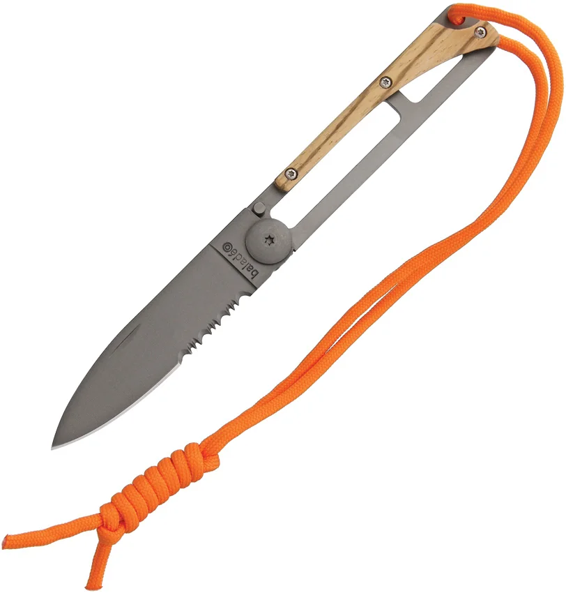 Baladeo Papagayo Skinny Framelock Knife (3.25" Gray Serr)