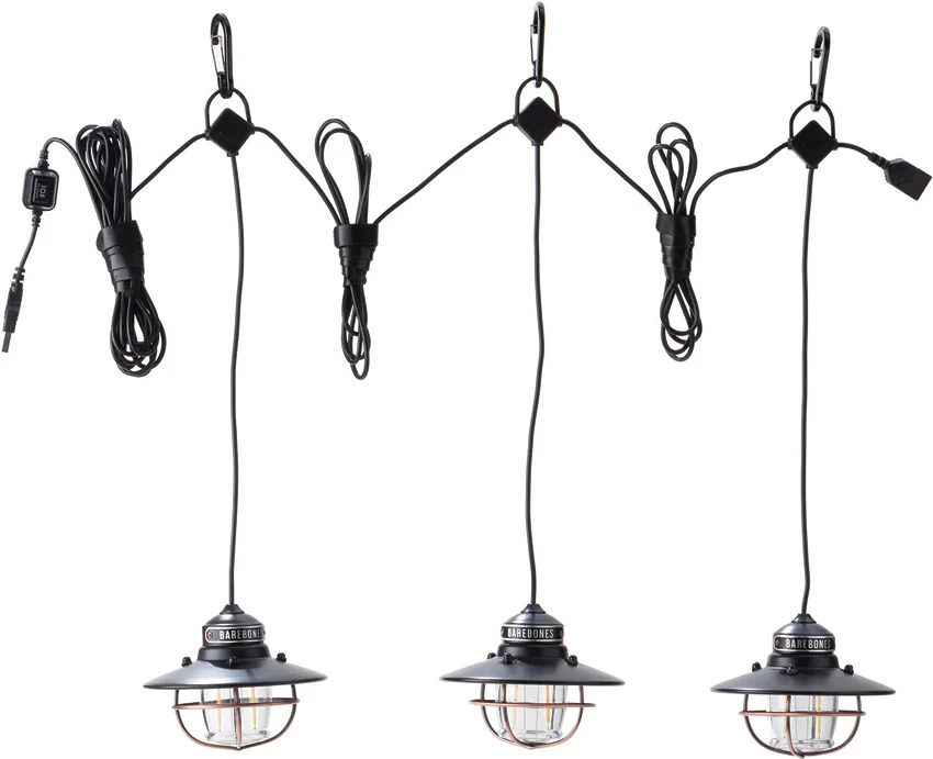 Barebones Living Edison String Lights  Antique Bronze (3 Lights)
