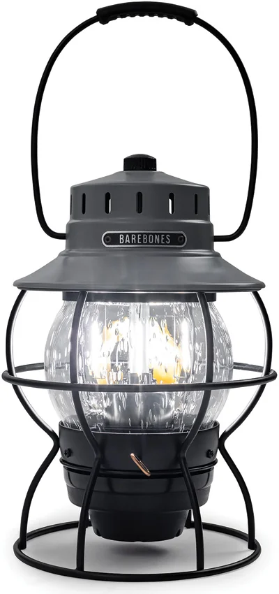 Barebones Living Railroad Lantern Slate Gray (200 Lumens)