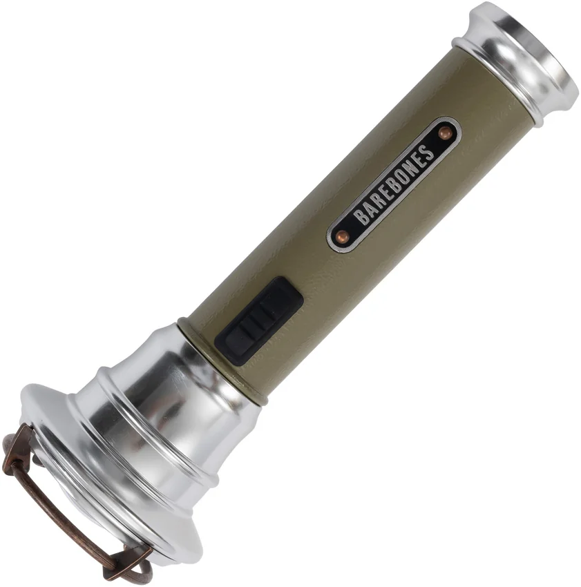 Barebones Living Vintage Flashlight Olive Drab (170 lumens)