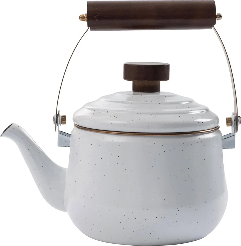 Barebones Living Enamel Teapot Eggshell