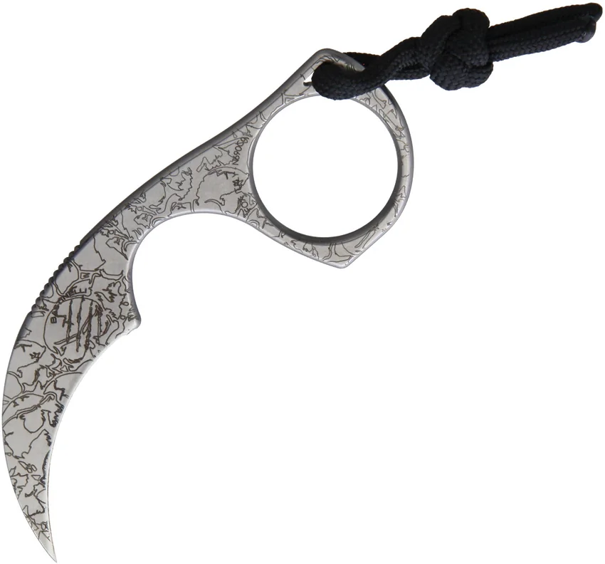 Bastinelli Creations Diagnostic  Karambit Knife Skulls Engraving (1.5" SW)