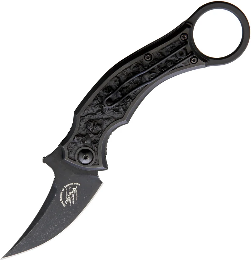 Bastinelli Creations Mako Folder Liner Lock Knife 2 Saints Bronze (2.5" Satin)