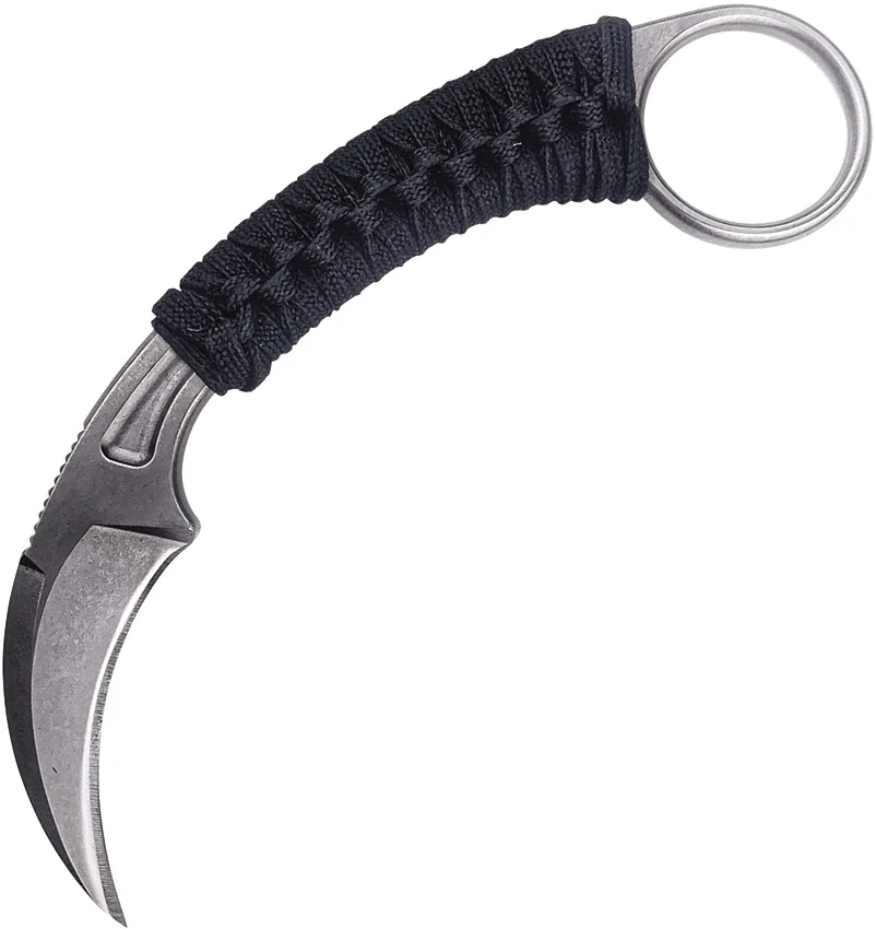 Bastinelli PiKa Picoeur Karambit Fixed Blade Knife Wrapped (1" Stonewash)