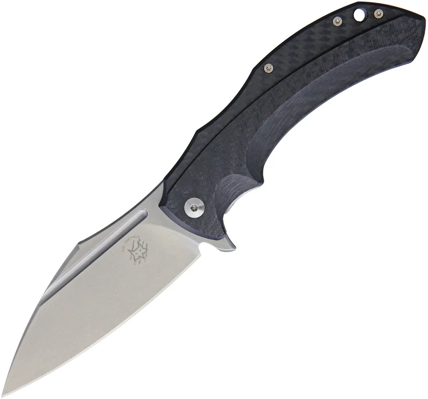 Fox Knives Bastinelli Shadow Frame Lock Flipper Knife (3.75" Stonewash) FX-533CF