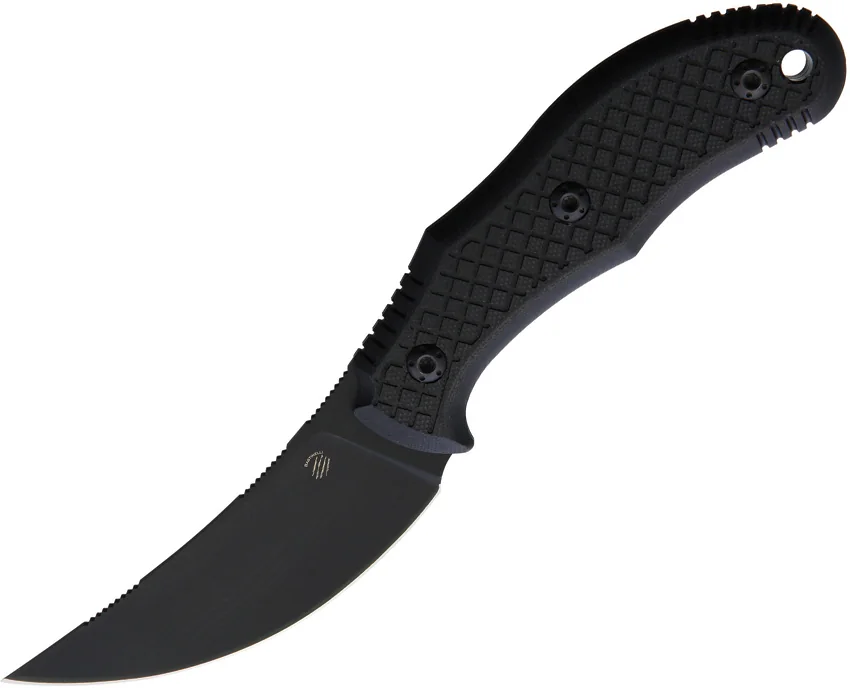Bastinelli Creations Chopper Fixed Blade Knife 3D Black G-10 (3.5" Black PVD)