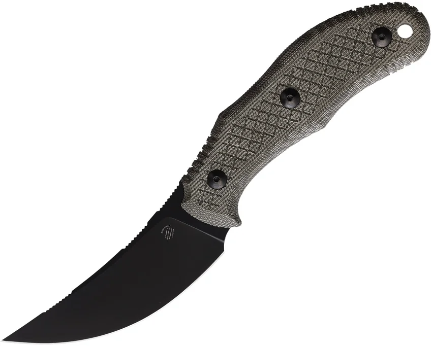 Bastinelli Creations Chopper Fixed Blade OD Green Micarta (3.5" Black)