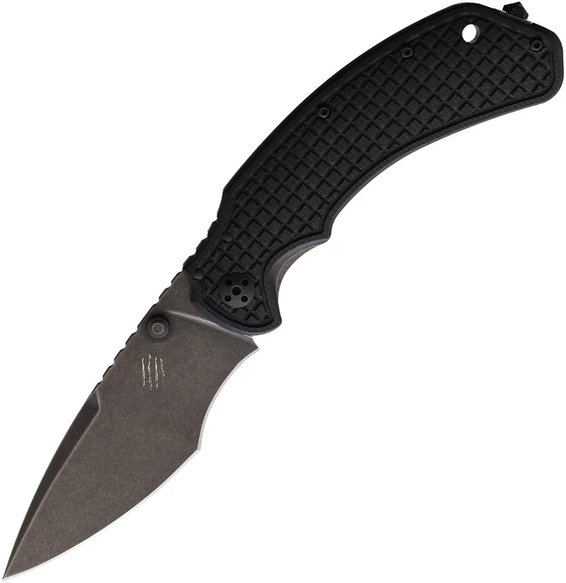Bastinelli Creations Alpha 1 Frame Lock Knife Black Ti + G-10 (3.75" Black SW)