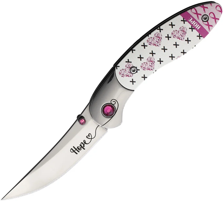 Brighten Blades HOPE Liner Lock Knife Pink Aluminum (2.6" Satin)