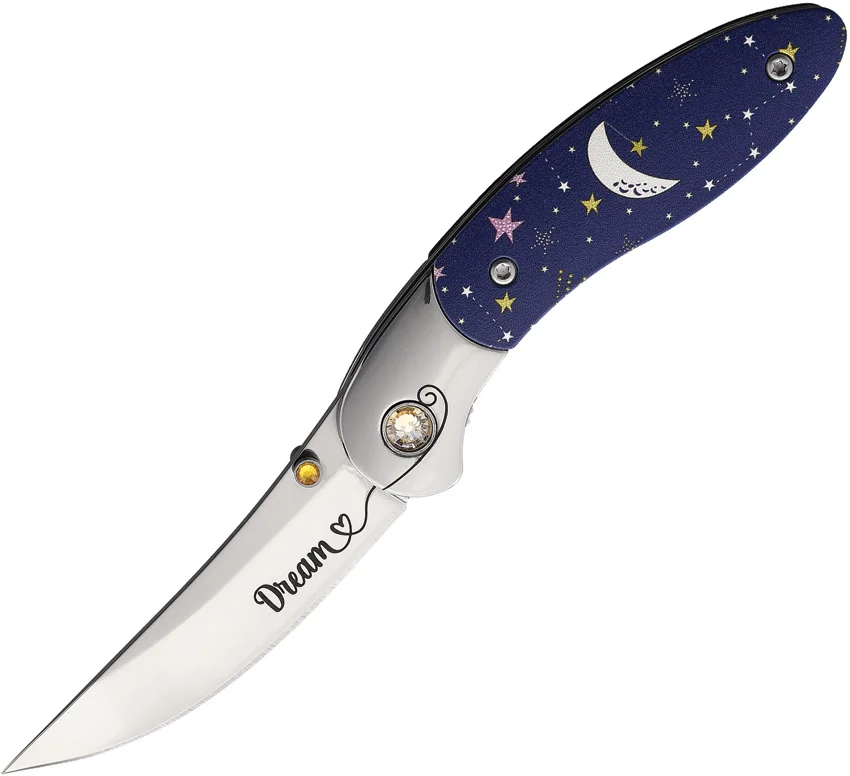 Brighten Blades DREAM Liner Lock Knife Blue Aluminum (2.6" Satin)