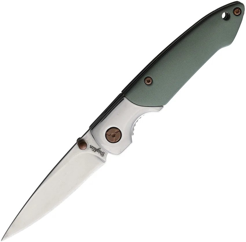 Brighten Blades Not So Heavy Metal Liner Lock Knife Green (Day) (2.5" Satin)