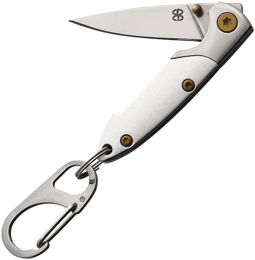 Brighten Blades Not So Heavy Metal Keychain Knife White (Album) (1" Satin)